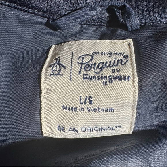Munsingwear An Original Penguin Navy Zip-Up Jacket Outdoor Hiking Work Warmth - Picture 3 of 7